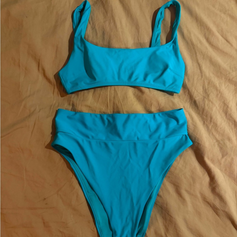 Aerie bikini swimsuit in Green Rush (Teal)